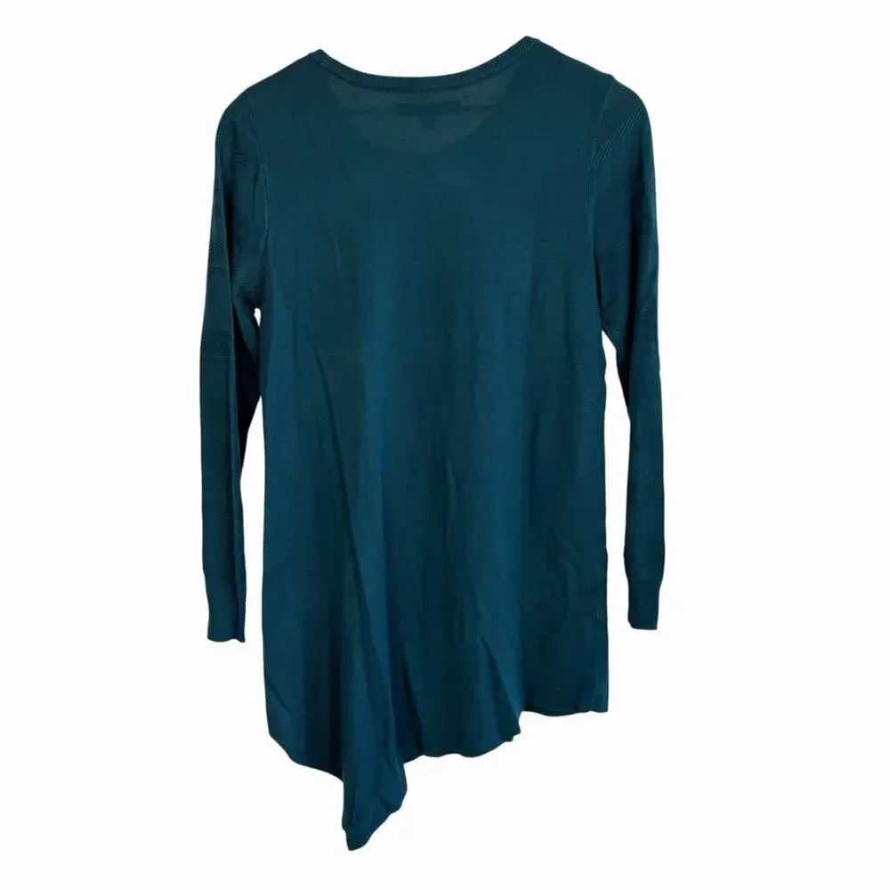 Apt 9 LOT of 2 Fine Knit Asymmetric Crew Neck Tunic Sweaters L Maroon Red Green